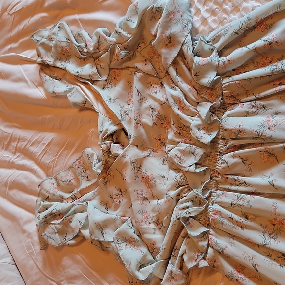 Dex Floral Midi Dress - Light Green - Picture 3 of 7